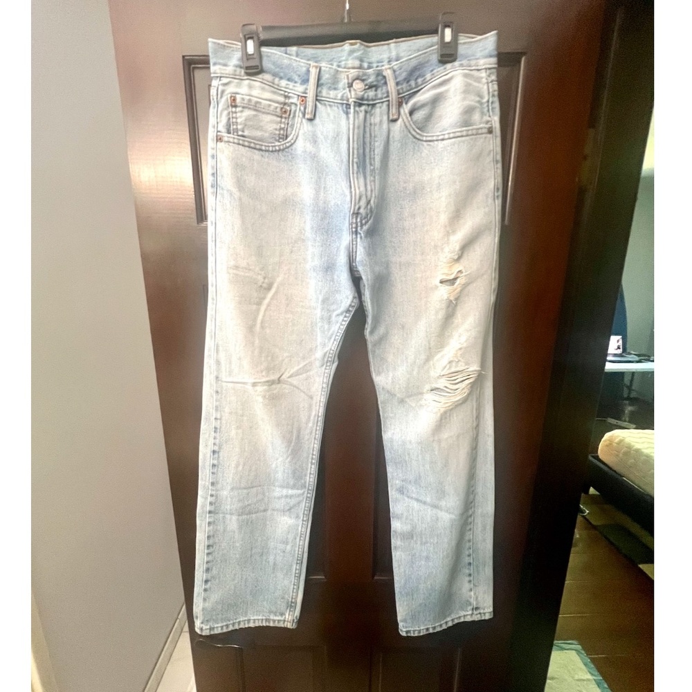 LEVI STRAUSS WOMENS BOYFRIEND JEANS, SIZE US 10 (EU 40), LIGHT BLUE WA
